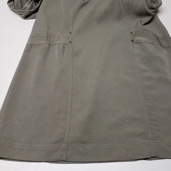 JEANNE BEKER Khaki loose fit Shift Dress SZ 4 - Picture 9 of 9
